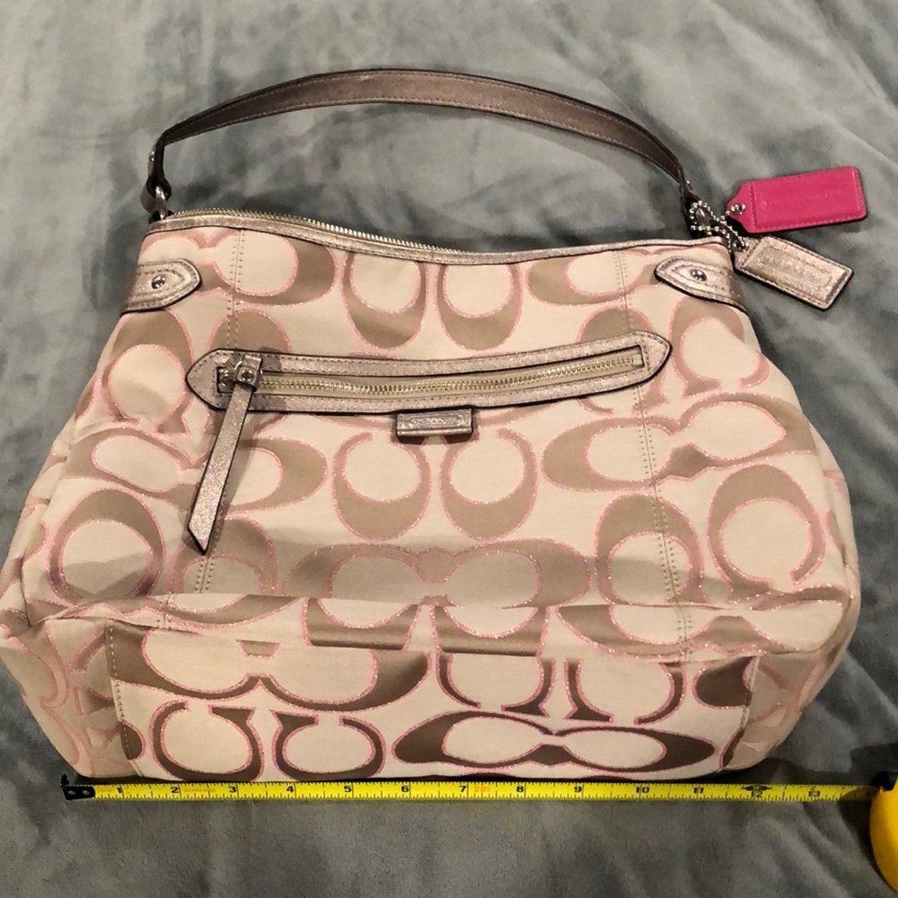 Coach Beige & Pink Hobo